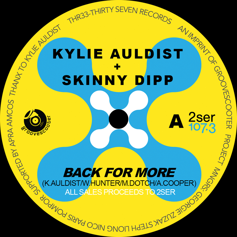 KYLIE AULDIST w/SKINNY DIPP & LINCOLN ROOM - BACK FOR MORE/PARTY AT MY PLACE 7″ VINYL